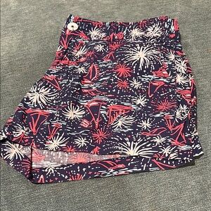 Lilly Pulitzer Callahan Women's Shorts - Navy and Pink Firework Print